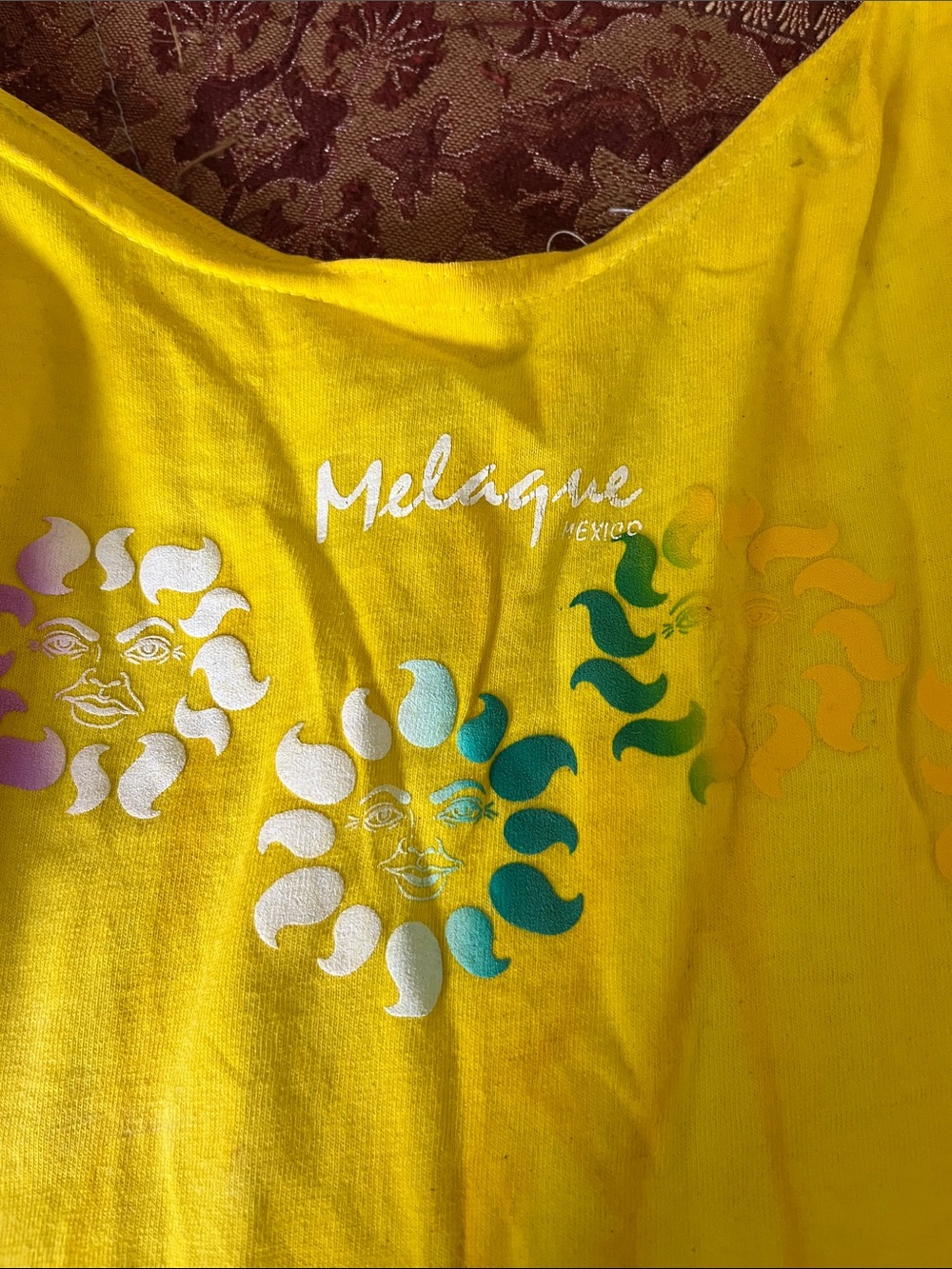 Melaque Yellow Tie-Dye Rainbow Midi Sun Dress - Picture 8 of 8